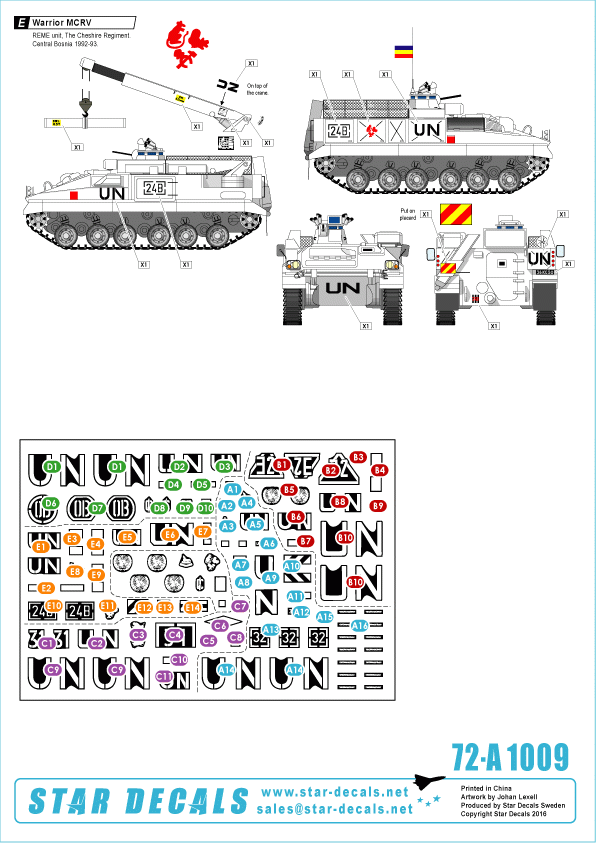 Star Decals 72-A1009 Balkan Peacekeepers (1) British UN Warriors 1/72 – immagine 2
