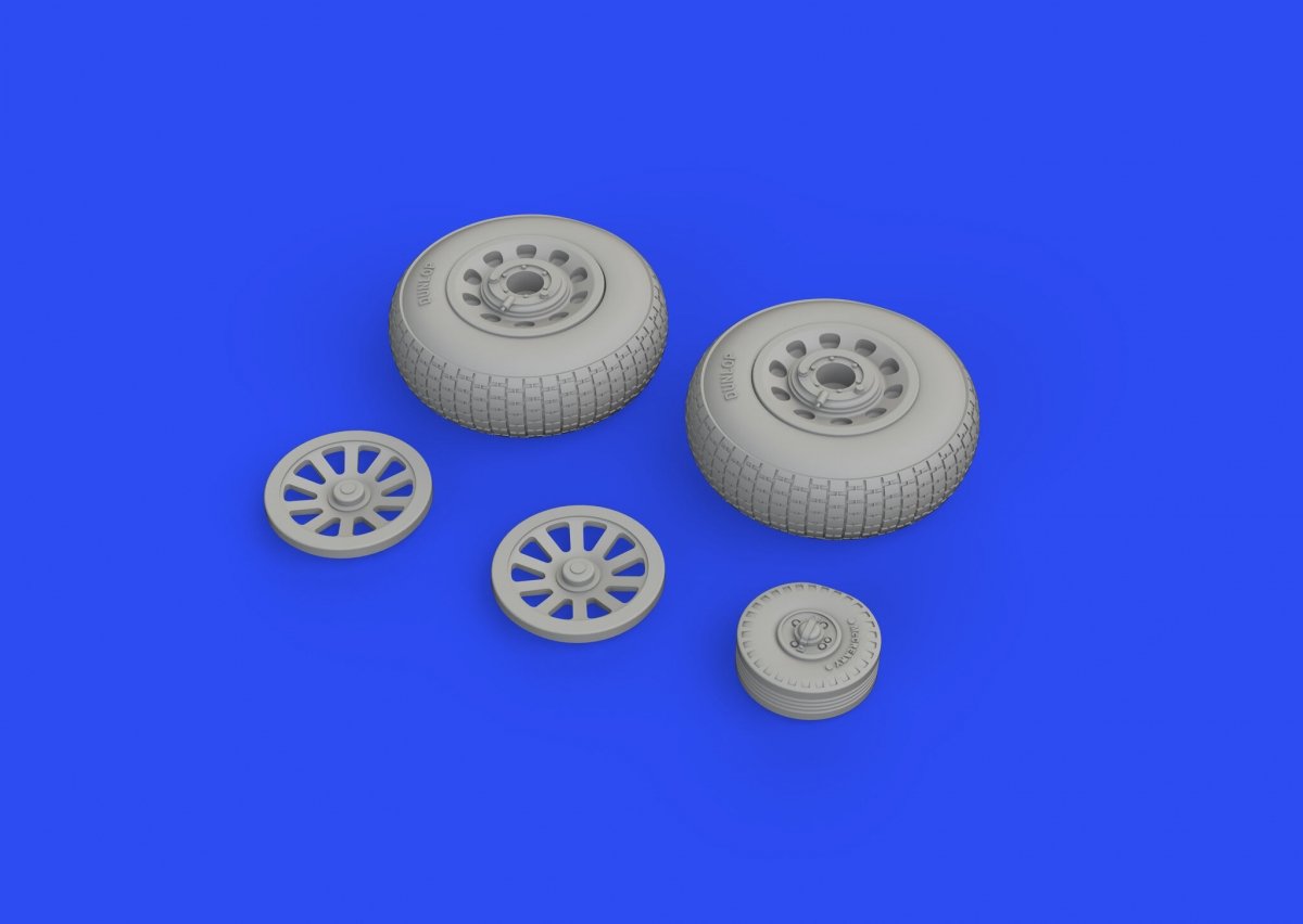 Eduard 648647 P-51D wheels block tread 2 EDUARD 1/48 – imagen 3