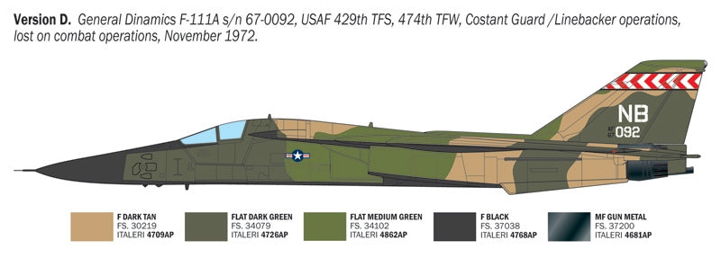 Italeri 91232 F-111A Aardvark 1/72