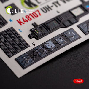 KELIK K48107 UH-1Y &amp;quot;Venom&amp;quot; - interior 3D decals for Zimi Model/KittyHawk kit 1/48 – immagine 3