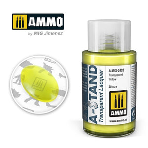 Munitions pour Mig 2402 A-STAND Jaune Transparent 30 ml