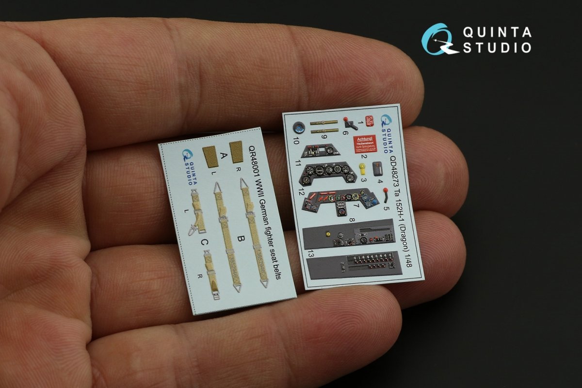 Quinta Studio QD48273 Ta 152H 3D-Printed &amp;amp; coloured Interior on decal paper (Dragon) 1/48 – Bild 4