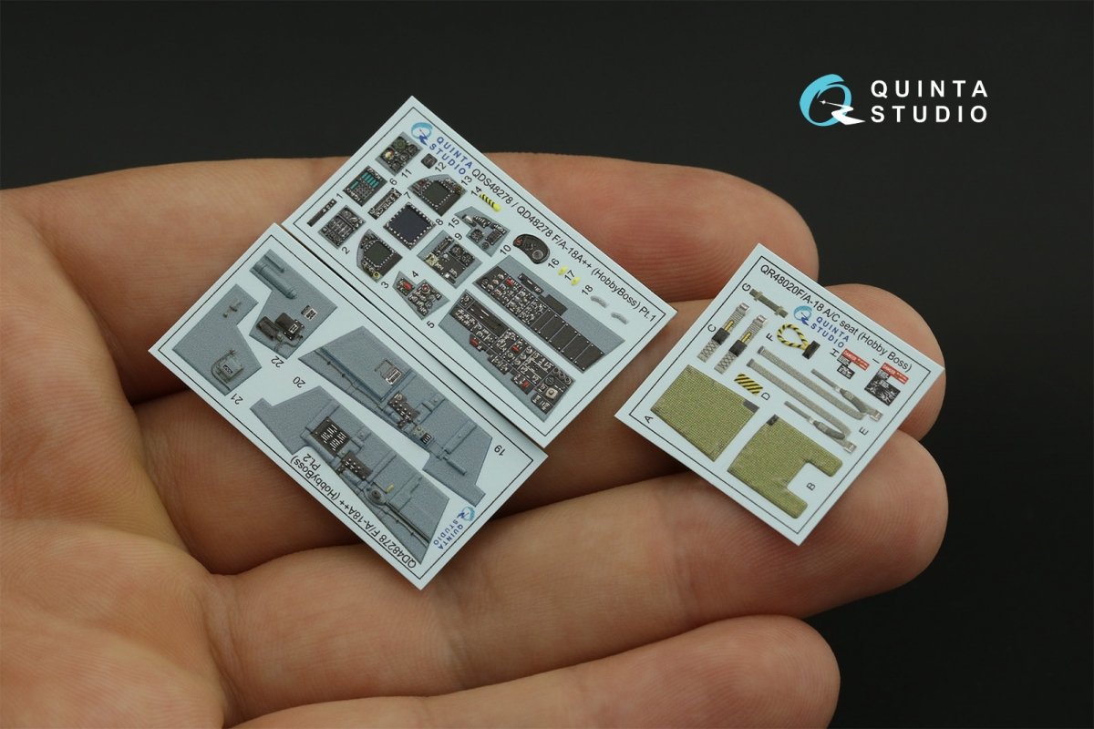 Quinta Studio QD48278 F/A-18А++ 3D-Printed &amp;amp; coloured Interior on decal paper (HobbyBoss) 1/48 – Bild 3