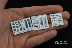 Quinta Studio QD48283 F/A-18A / C early 3D-Printed &amp;amp; coloured Interior on decal paper (Hasegawa) 1/48 – zdjęcie 3
