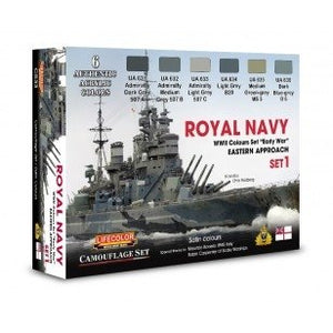 Lifecolor CS33 Acrylic paint set Royal Navy Set 1 6x22ml