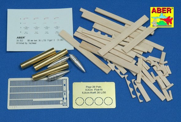 Aber 16012 8.8cm Tiger IA/T Ammo with box (1/16)