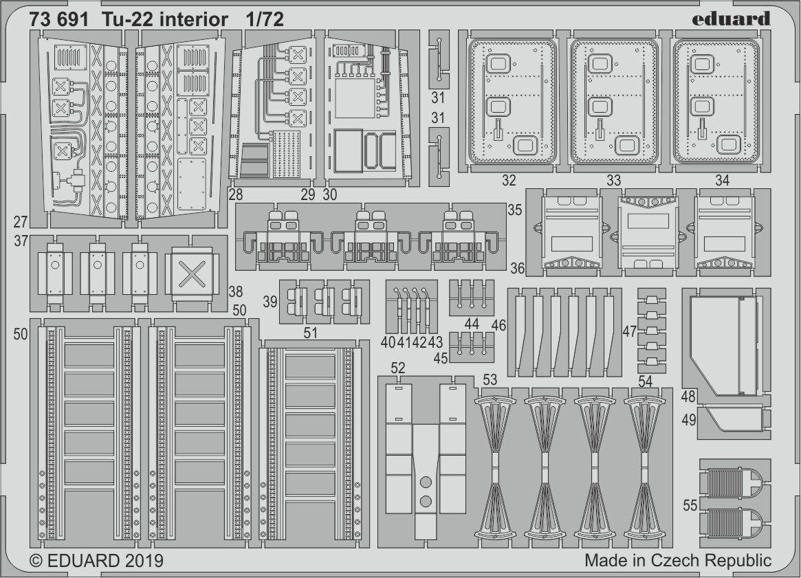 Eduard 73691 Tu-22 interior 1/72 TRUMPETER – immagine 2