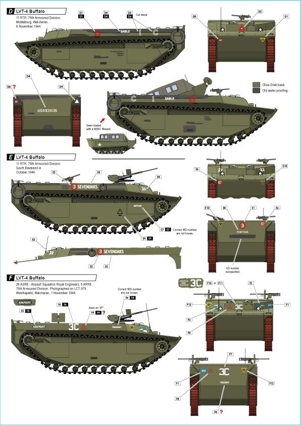 Star Decals 72-A1048 British LVT-4 Buffalo. British Buffaloes in Holland 1944-45 1/72 – Bild 2