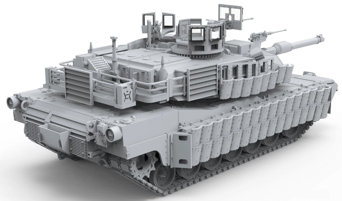 Meng Model 72-003 U.S Main Battle Tank M1A2 SEP ABRAMS TUSK II 1/72 – immagine 3