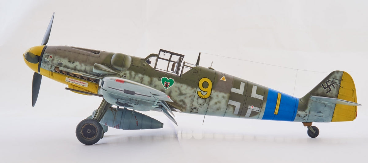 Masque Omask 34027 JBf 109G-6 (jaune 9) pour Eduard 11119 marquage J 1/48  – image 4