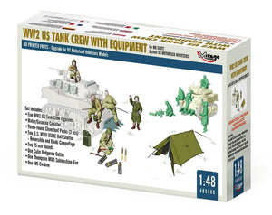 Mirage Hobby 480006 WW2 US Tank Crew With Equipment For M8 Scott And Other US Motorised Howitzers 1/48 – immagine 4