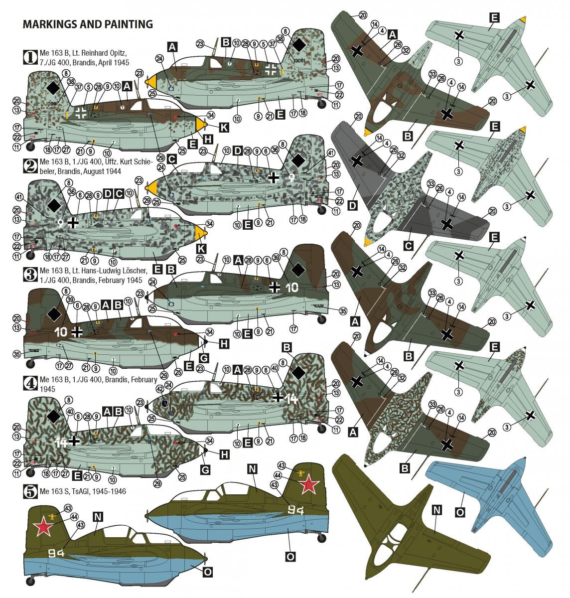 Hobby 2000 72061 Messerschmitt Me 163 B/S Komet ( ACADEMY + CARTOGRAF + MASKI ) 1/72 – imagen 2