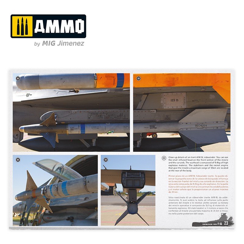 AMMO of Mig Jimenez 6029 F-16 Fighting Falcon / VIPER. Visual Modelers Guide Multilingüal (Eng, Spa, Ita) – immagine 3