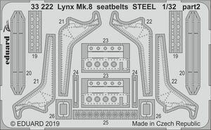 Eduard 33222 Lynx Mk.8 seatbelts STEEL REVELL 1/32 – zdjęcie 2