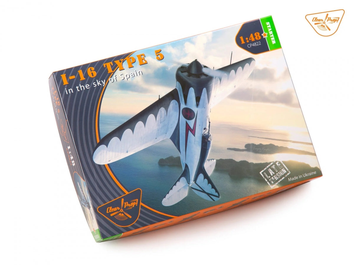 Clear Prop! CP4822 I-16 type 5 (in the sky of Spain late version) STARTER KIT 1/48 – immagine 2