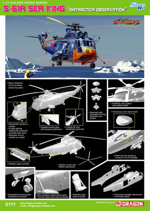 Dragon 5111 S-61A SeaKing &amp;quot;Antracticia Observation&amp;quot; 1/72 – immagine 3