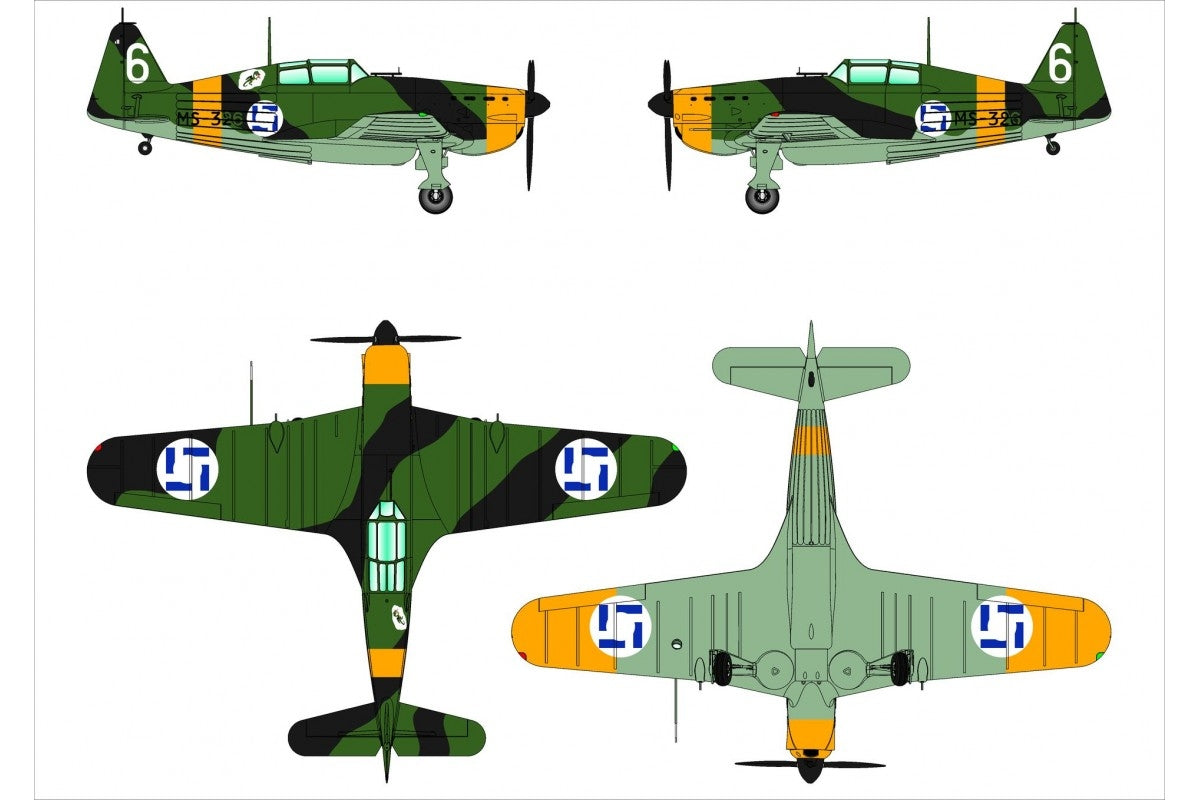 Dora Wings 48057 Morane-Saulnier MS.406.C1 - Finnish Aces 1/48 – zdjęcie 4
