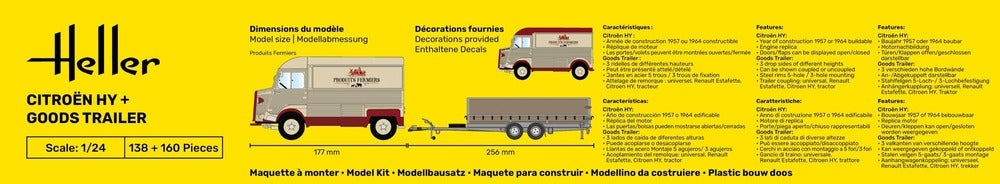 Heller 52331 Starter Kit Citroen Hy + Goods Trailer 1/24 – Bild 6