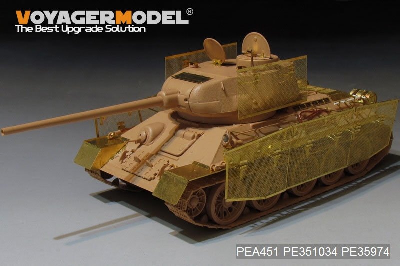 Voyager Model PEA451 WWII Russian T-34/85 &amp;quot;Thoma shields&amp;quot; wire mesh schürzen (GP) 1/35 – immagine 2