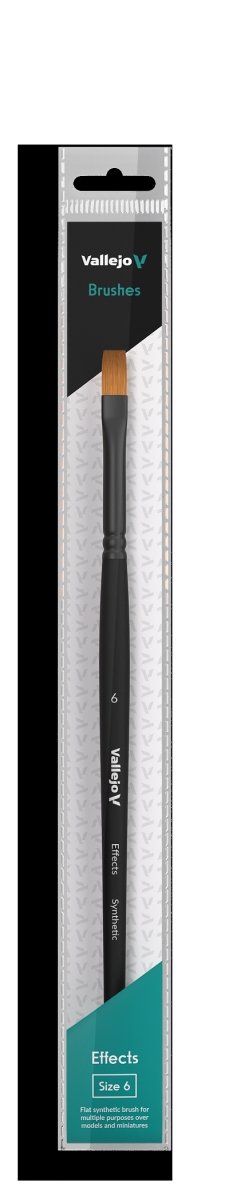 VALLEJO B04006 - Brush - Effects - Flat Rectangular Synthetic No. 6