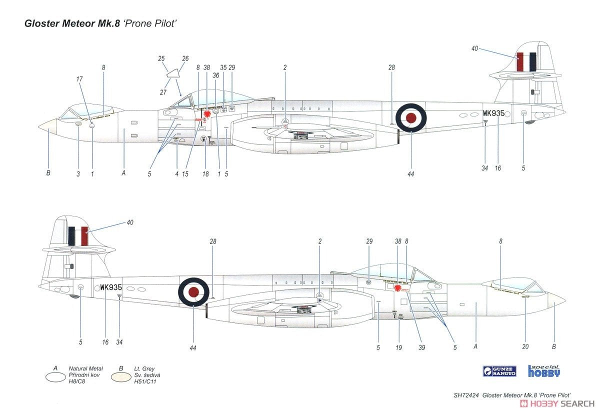 Special Hobby 72424 Gloster Meteor F.8 Prone Pilot 1/72 – immagine 5