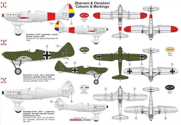 Kovozavody Prostejov KPM0180 Dewoitine D.510 International 1/72 – zdjęcie 2