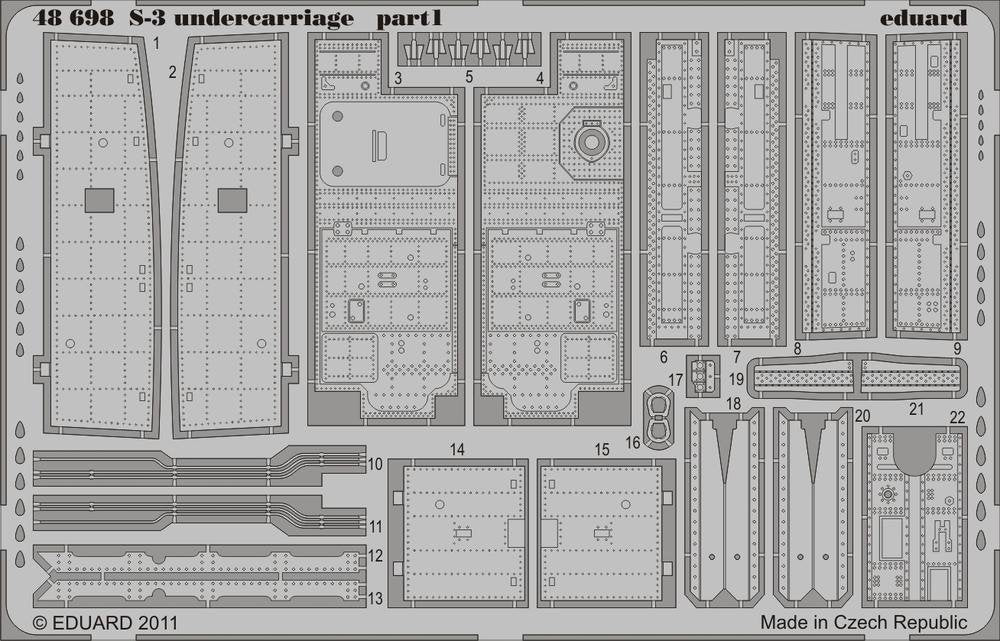 Eduard 48698 S-3 undercarriage 1/48 Italeri – image 2