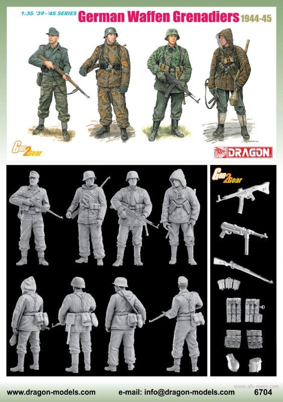 Dragon 6704 German Waffen Grenadiers 1944-45 1/35 – zdjęcie 2