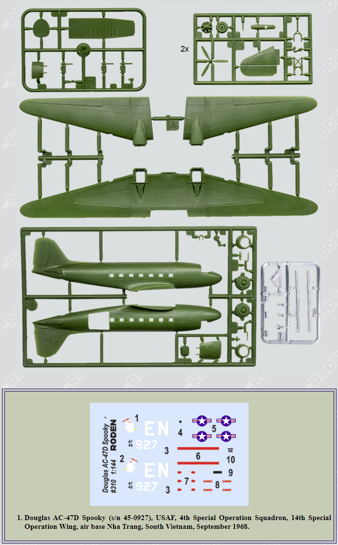 Roden 310 Douglas AC-47D Spooky 1/144 – immagine 2