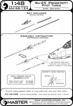 Master AM-48-124 Sukhoi Su-25 (Frogfoot) - Pilot Tubes 1/48 – immagine 4