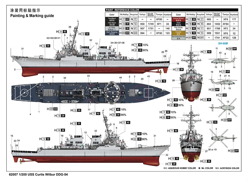 J&amp;#39;adore la maquette 62007 USS Curtis Wilbur DDG-54 au 1/200 – image 11