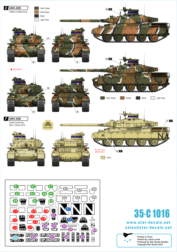 Star Decals 35-C1016 International AMX-30 B and B2 1/35 – zdjęcie 2
