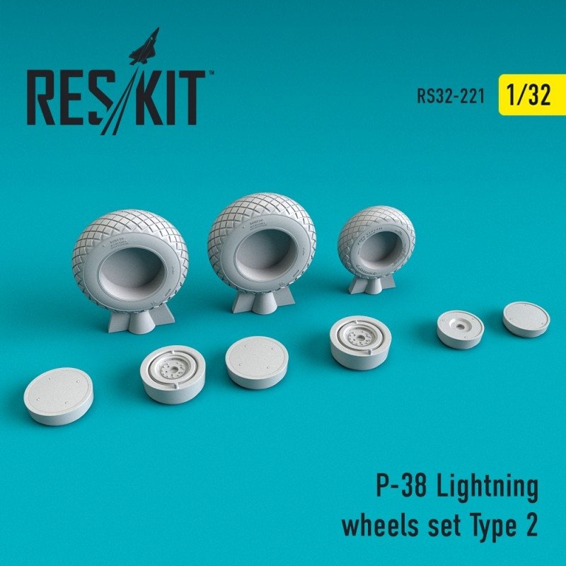 RESKIT RS32-0221 P-38 Lightning Type 2 wheels set 1/32