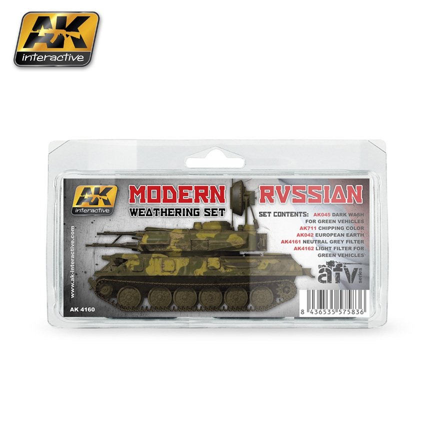 Kit de vieillissement russe moderne AK4160 d&amp;#39;AK Interactive