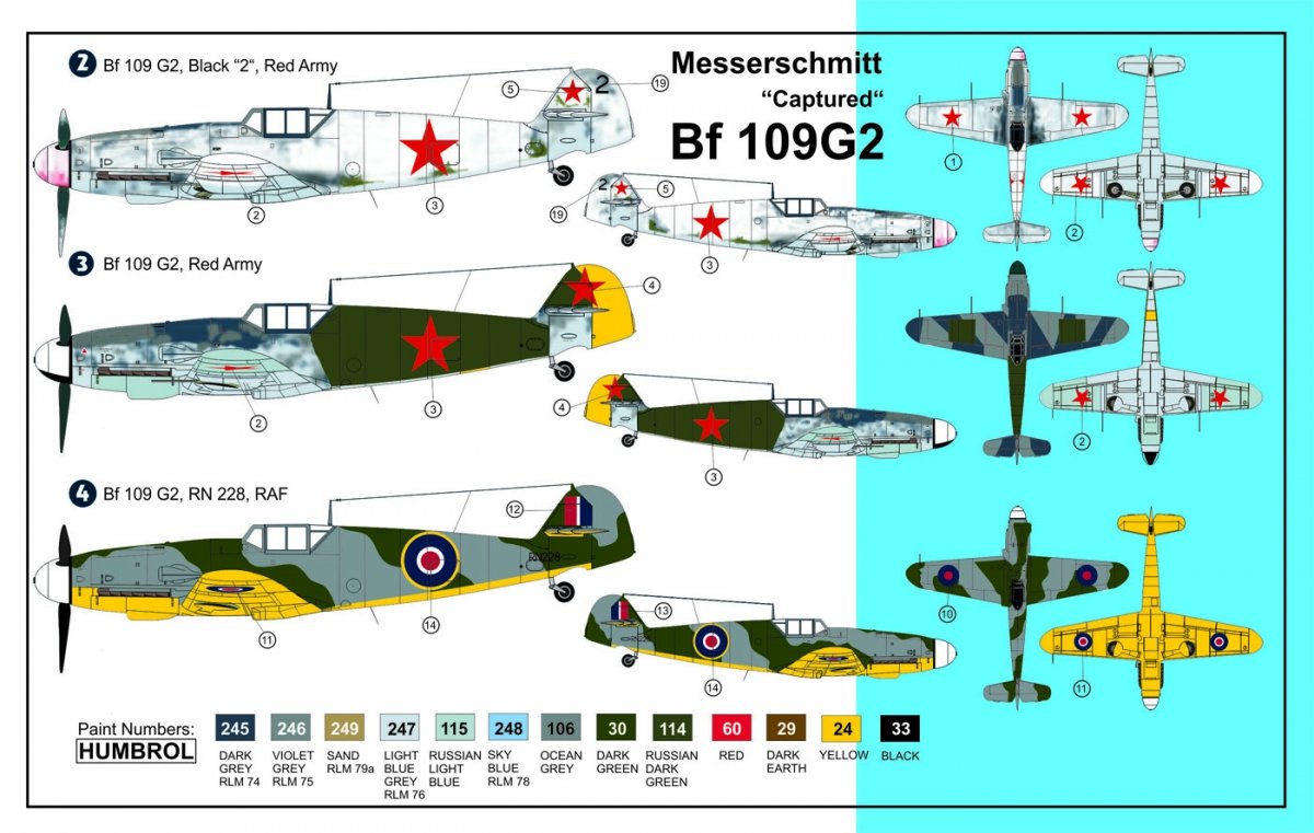 AZmodel AZ7496 Messerschmitt Bf 109Ga-2 &amp;quot;Captured&amp;quot; 1/72 – immagine 2
