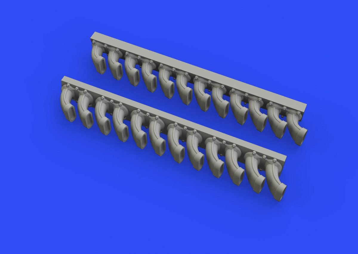 Eduard 648508 P-400 exhaust stacks 1/48 EDUARD – immagine 3