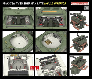 Maquette Rye Field 5136 M4A3 76W VVSS Sherman, version modernisée tardive, intérieur complet, échelle 1/35 – image 8
