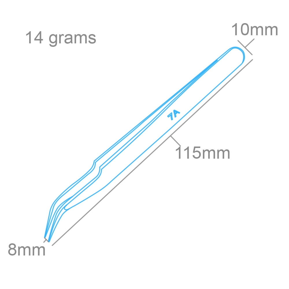 Modelcraft PTW2185-7 Extra Fine Curved Stainless Steel Tweezers (115mm) – imagen 2