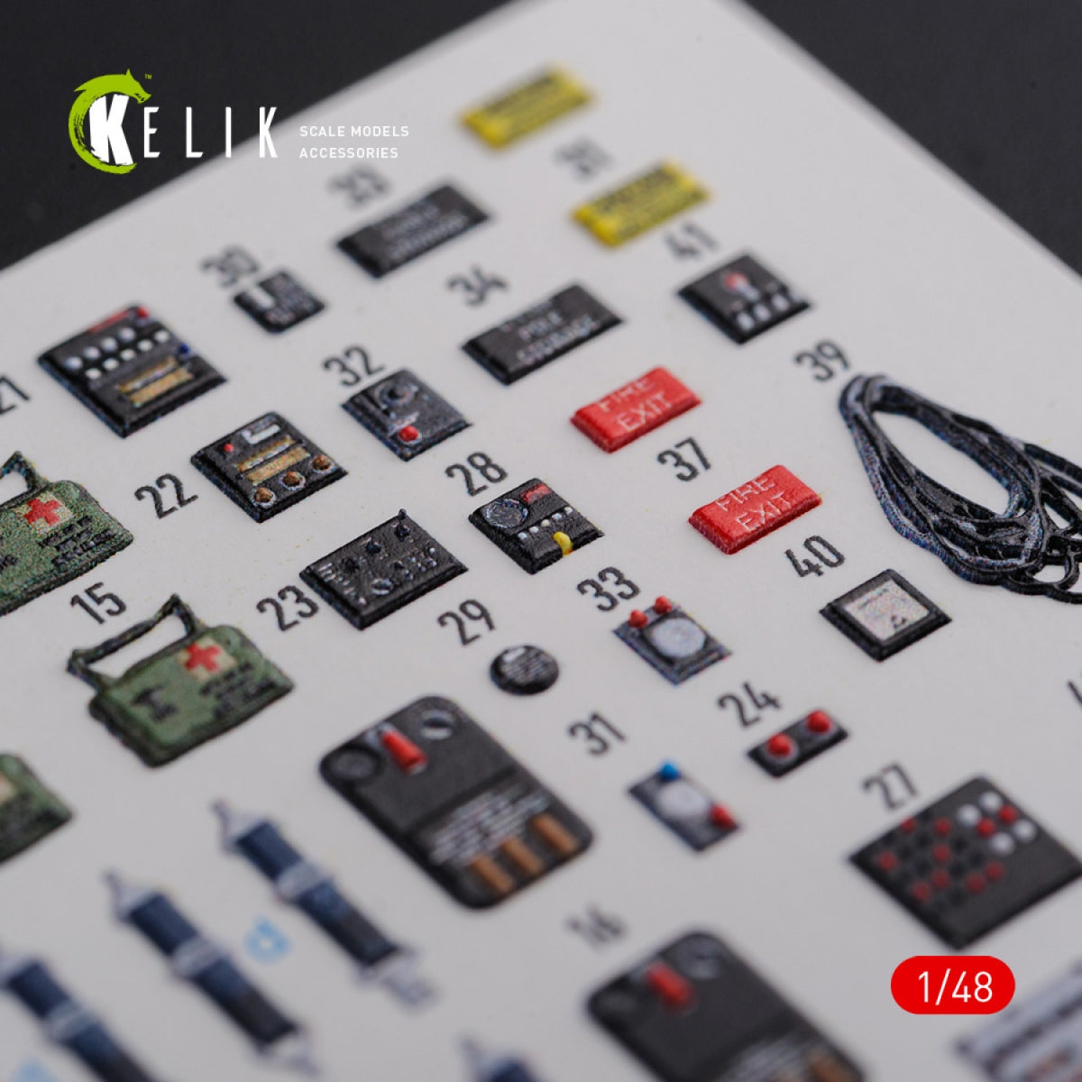 KELIK K48093 CH-47F interior 3D decals for Italeri kit 1/48 – immagine 9