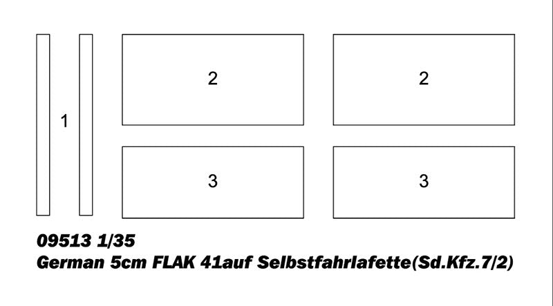 Trumpeter 09513 German 5cm FLAK 41auf Selbstfahrlafette(Sd.Kfz.7/2) 1/35 – immagine 4