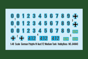 Hobby Boss 84840 German Pzkpfw IV Ausf.F2 Medium Tank 1/48 – immagine 3