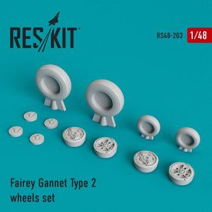 RESKIT RS48-0203 Fairey Gannet Type 2 wheels set 1/48