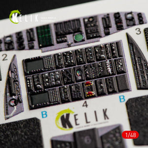 KELIK K48050 MH-60K BLACK HAWK INTERIOR 3D DECALS FOR ITALERI KIT 2666 1/48 – immagine 3
