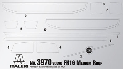 Italeri 3970 Volvo FH16 Medium Roof 1/24