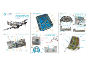 Intérieur imprimé en 3D et coloré sur papier décalcomanie (Tamiya) (avec pièces en résine imprimées en 3D) Quinta Studio QD+48556 Bristol Beaufighter TF.Mk.X, échelle 1/48 – image 2