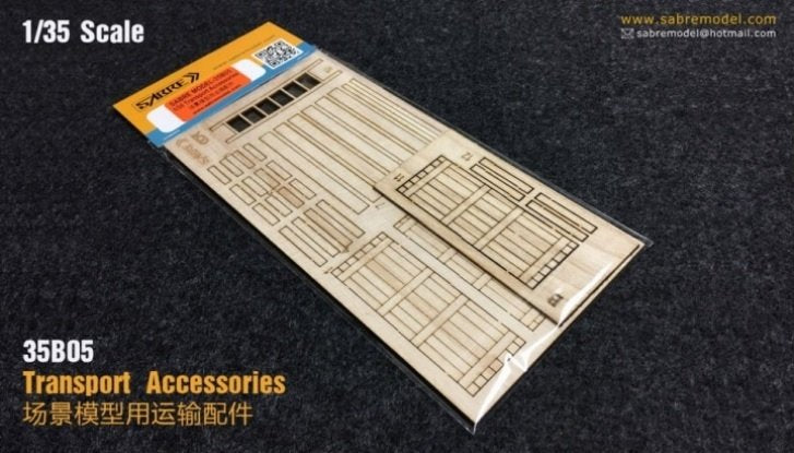 Sabre Model 35B05 Wooden Transport Accessories / Transportzubehör 1/35