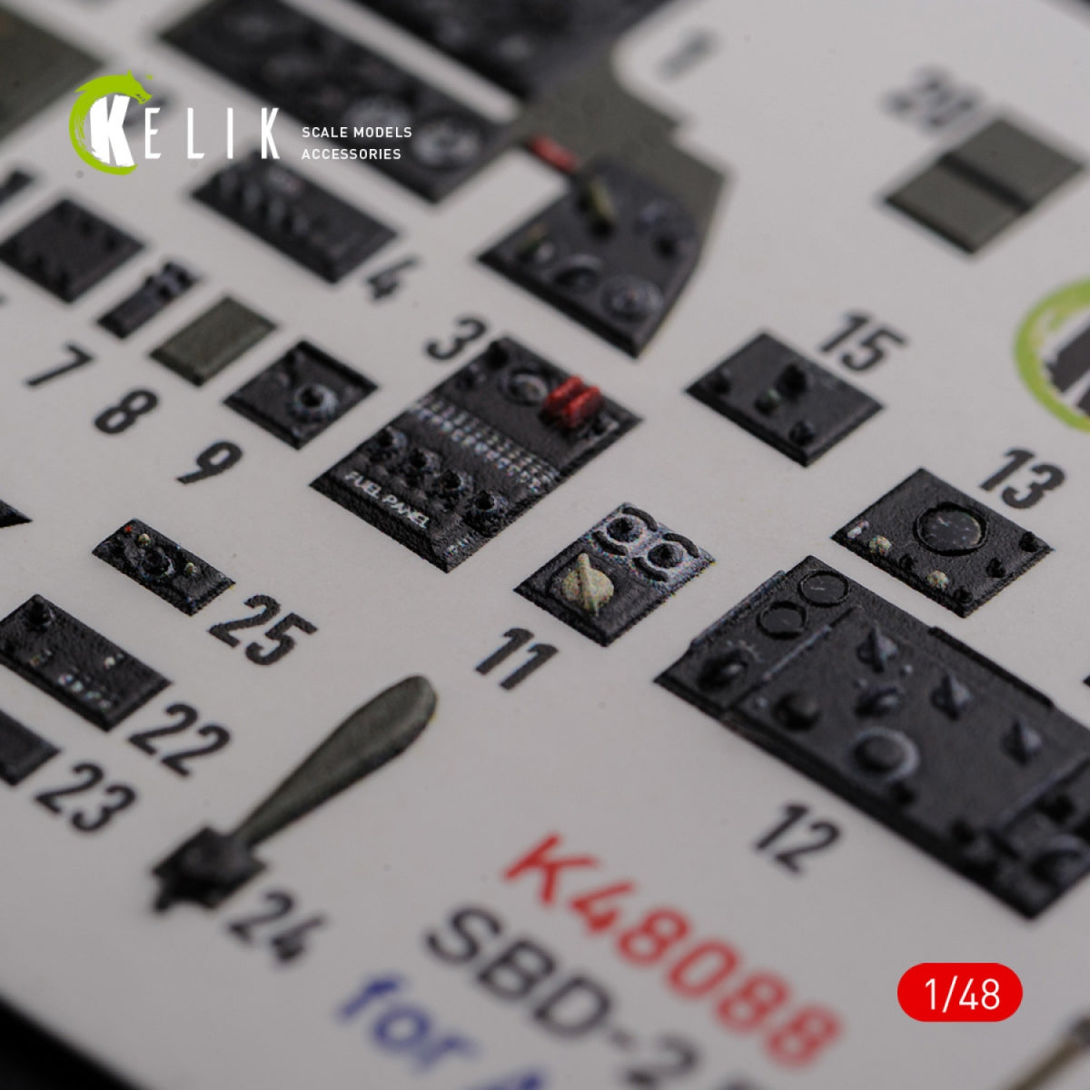 KELIK K48088 SBD-2 Dauntless interior 3D decals for Academy kit 1/48 – immagine 8