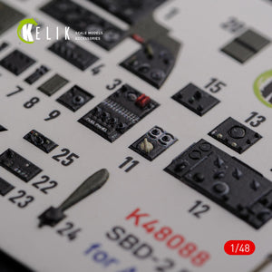KELIK K48088 SBD-2 Dauntless interior 3D decals for Academy kit 1/48 – immagine 8