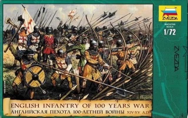 Zvezda 8060 Infanterie anglaise de la guerre de Cent Ans (XIVe-XVe ap. J.-C.) 1/72