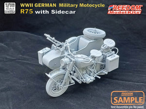 Freedom 16005 R75 with Sidecar WWII German Motorcycle 1/16 – immagine 9